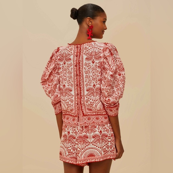 Farm Rio: Red River Ride Blouse - Picture 3 of 8